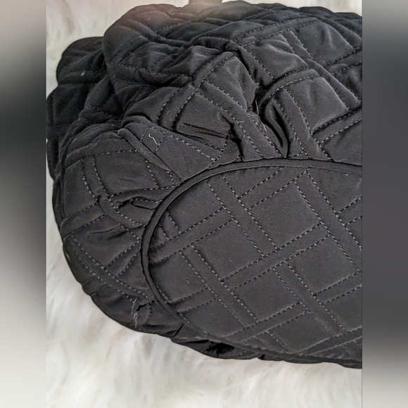 Vera Bradley NWOT 🌸Glenna Tote Purse Handbag Classic Black Microfiber - Picture 6 of 12